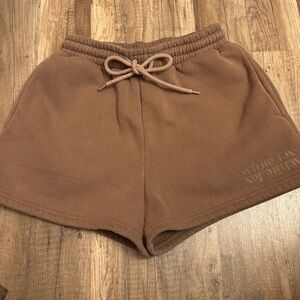 White Fox Boutique Tan Athletic Shorts